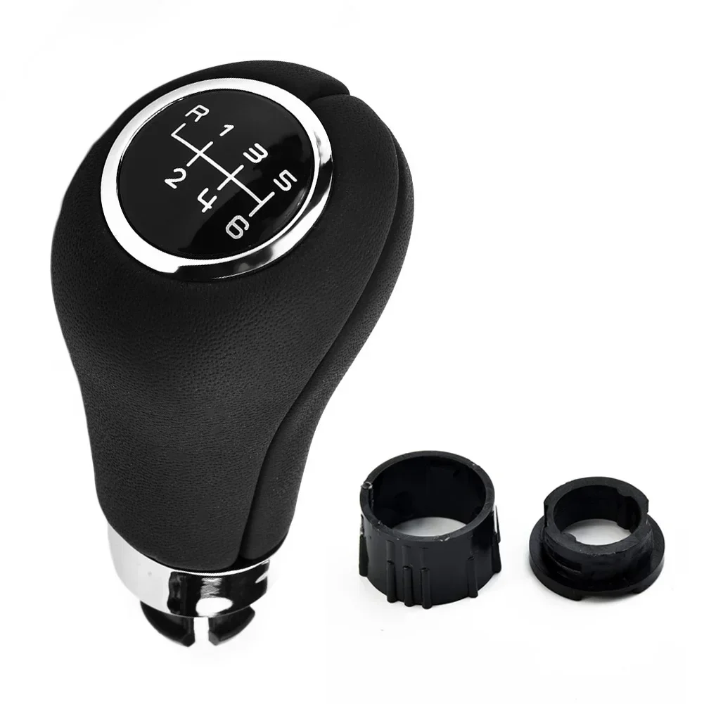 Premium Black Leather Gear Shift Knob 6 Speed Manual Compatible with For Mercedes W203 Facelift W204 X204 W212 A207