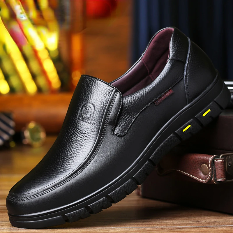 Handmade Men's Shoes New Leather Casual Shoes for Men Flat Platform Walk Outdoor Footwear Loafers Breathable Sneakers Male