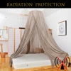 EMF Protection Mosquito Net Radiation Reducing Anti-mosquito Netting Dome Bed Canopy with Silver Fiber Mesh 1