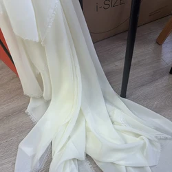 Pink and Purple Chiffon Fabric for Clothing and DIY Projects (Ivory)