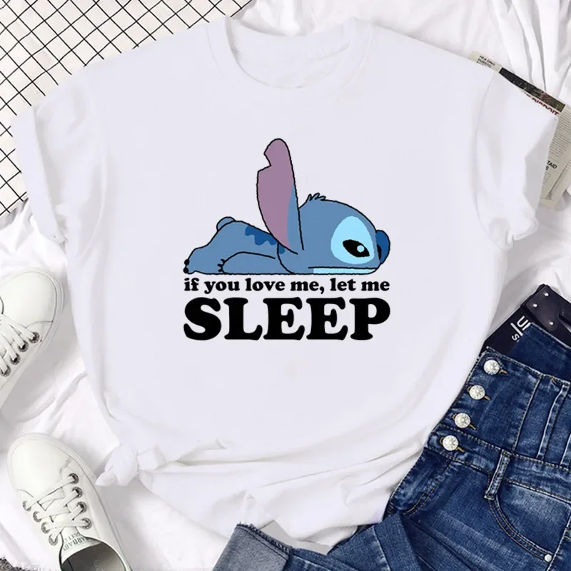 thumbnail image 1 of Ropa para niños kawaii Ohana Stitch Disney Lilo Stitch dibujos animados niños camisetas de algodón camisetas de verano camisetas blancas y negras, 1 of 5
