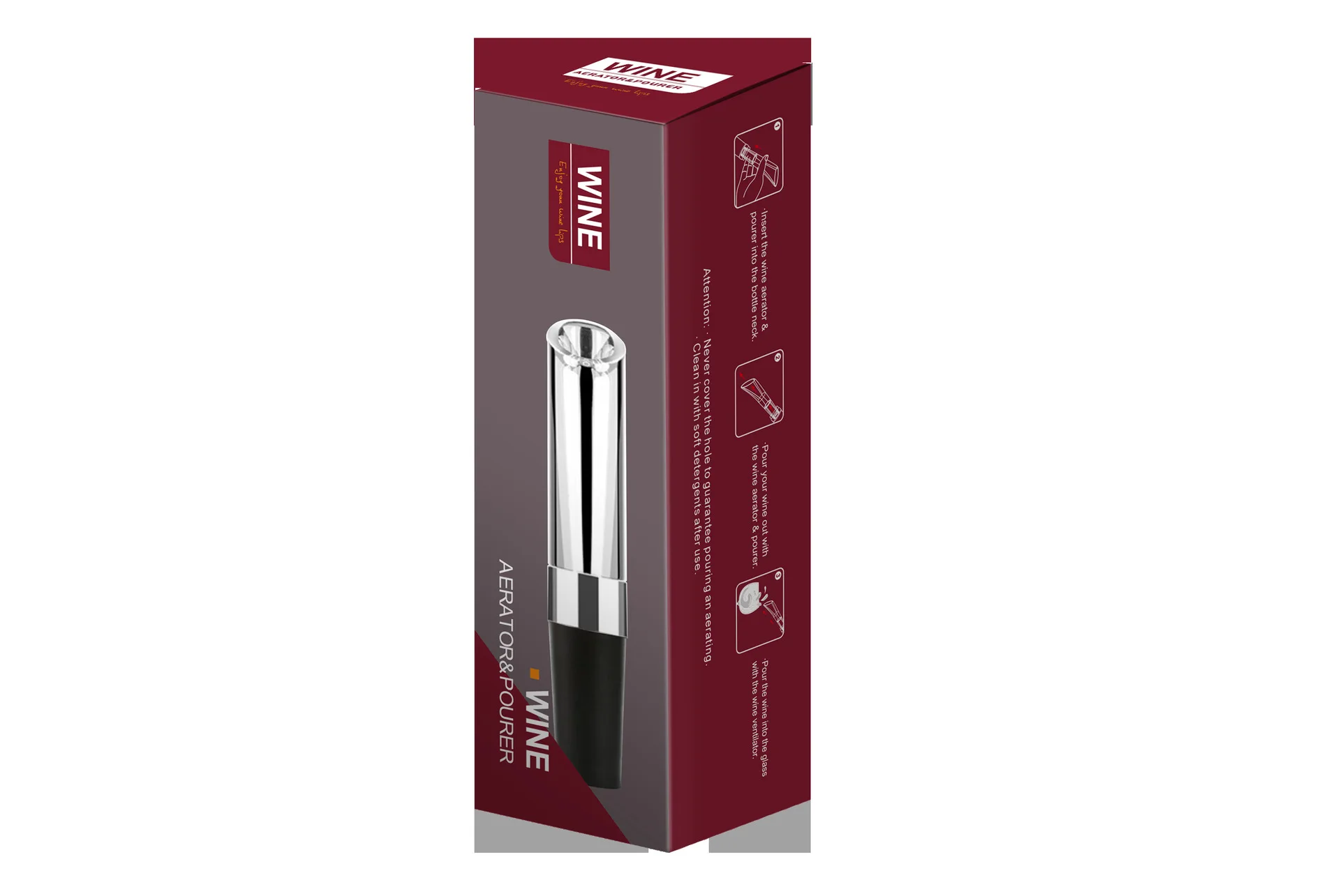 1/2 Pss Magic Wine Decanter Aerator Pourer Spout Quick Aerating Tool Pump Filter