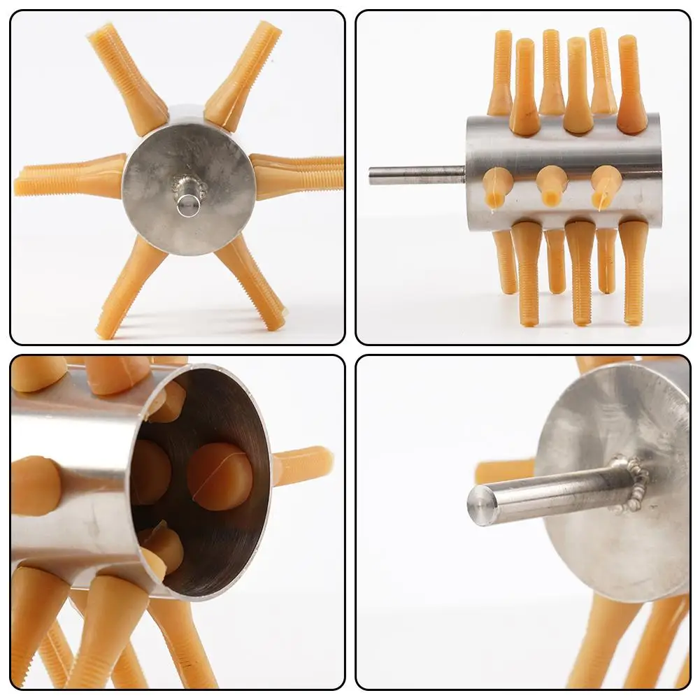 1PC Chicken Plucker Drill Attachment Stainless Steel Chicken Plucker 18 Fingers Feather Removal Machine