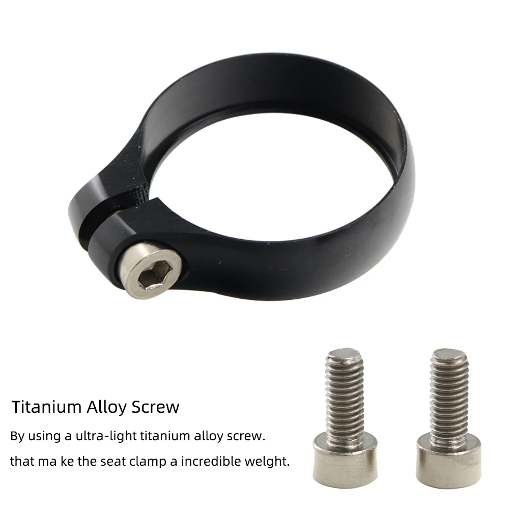 Description Picture 3 of itemKOCEVLO MTB Bike Seat Post Clamp 9g Aluminum Alloy Ultralight Bicycle Lock Seat Clamp Titanium Screw Cycling Part Seatpost Clamp