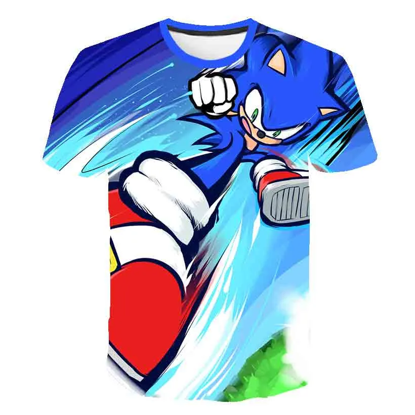 couple t shirt 3D printe anime super sonic kid's T- Tshirt New loose casual majestic summer fashion shirt Harajuku oversized t shirt 4-14T T-Shirts discount