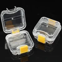 Lot de 10/50 sacs de rangement pour petites couronnes dentaires avec film transparent souple à l'intérieur – Matériel de stockage pour prothèses dentaires en plastique – Outil pour dents 4