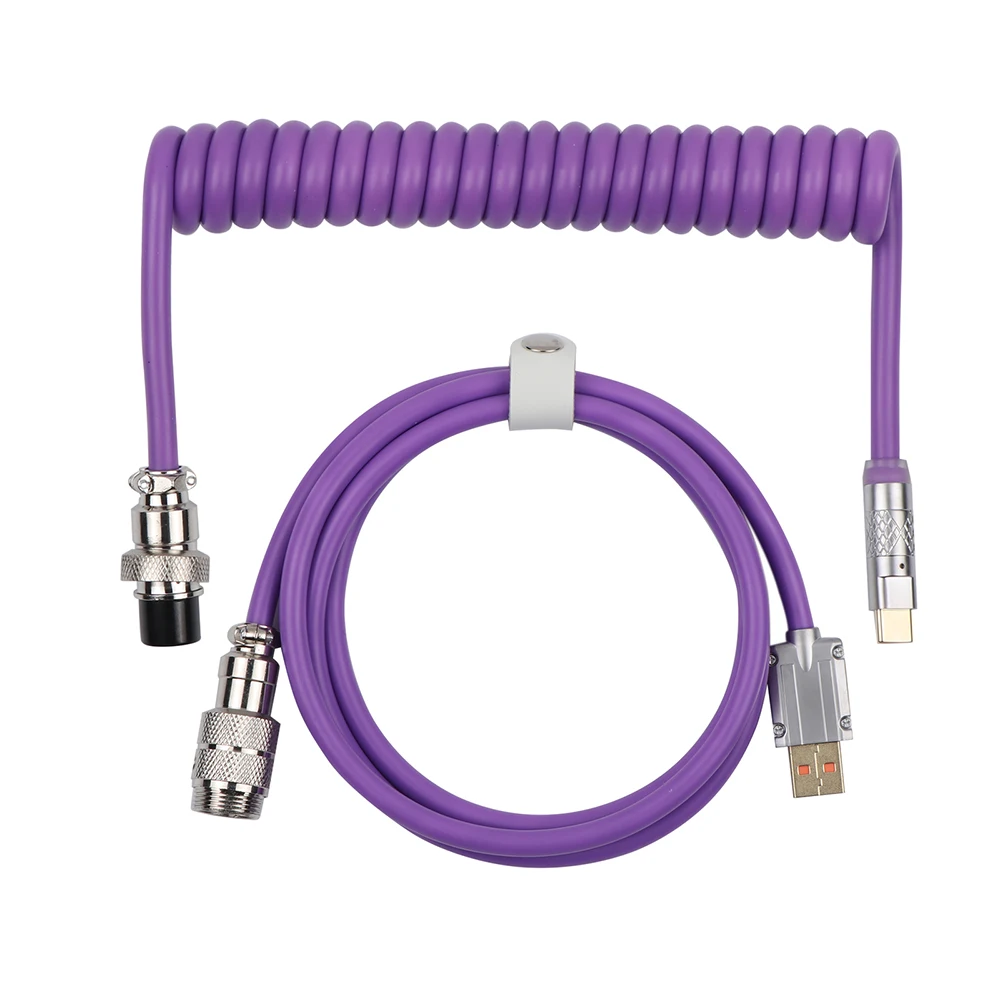 Epomaker-cabo Usb Destacável tipo c para Teclado Mecânico de Jogos Puff Aviator Enrolado Mac Win Gamers - Imagem 3