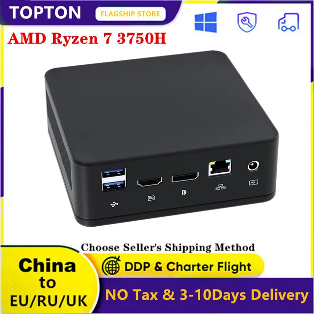 Topton Cheap Gaming Mini PC: AMD Ryzen 7 3750H/5 3550H