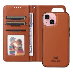 Versatile 2 - in - 1 Detachable Leather Wallet Case with Magnetic Book Stand Cover - iPhone 7 P 8 Plus (Brown)