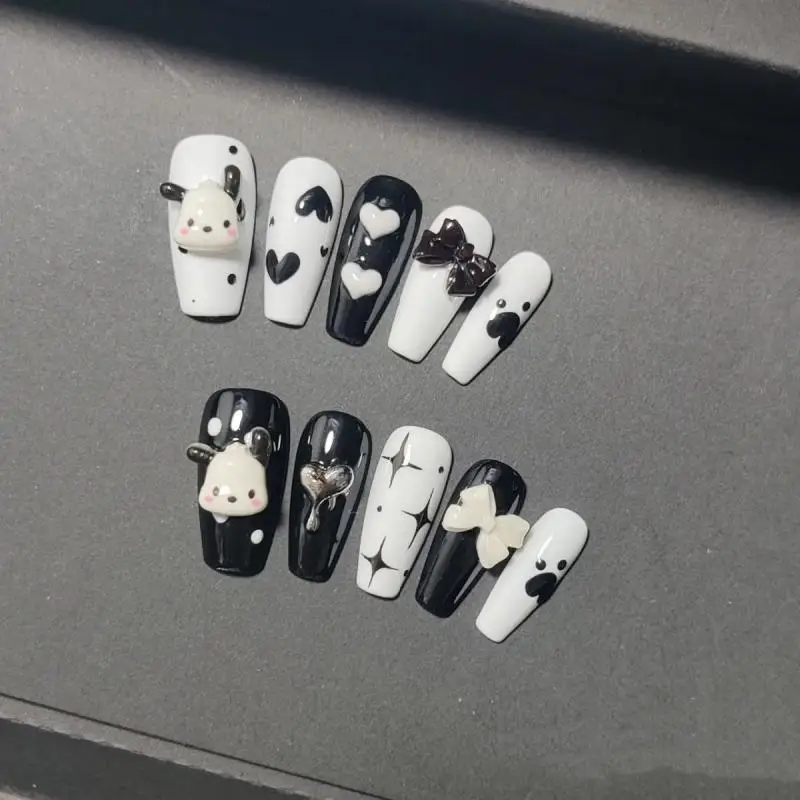 

10PCS New Sanrios Pochacco Nail Art Stickers Cartoon Anime Cute Reusable Long Hand Decorations Fashion Beauty Birthday Gifts