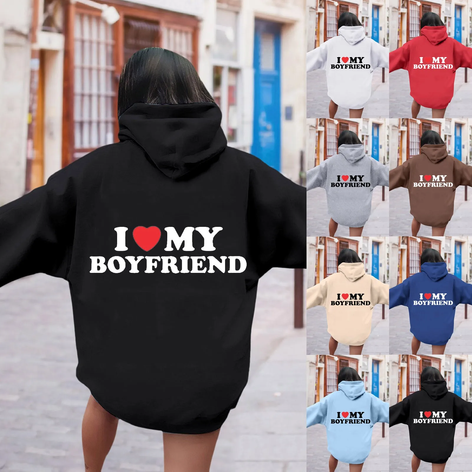 

Женский свитшот с длинным рукавом и принтом