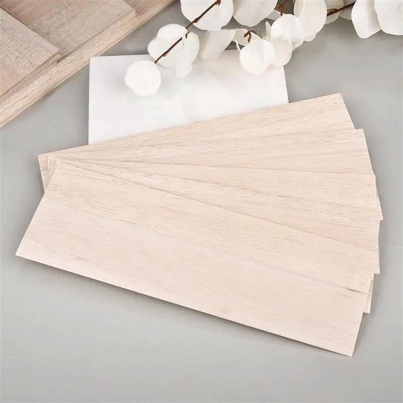 Wood Craft Board 1/1.5/2/3mm 5PCS Lightweight Craft Board Model Toys Building Carving Handicraft Educational DIY Accessories Balsa Wood Chips