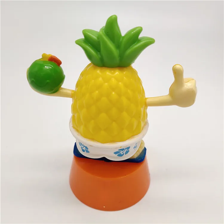1Pcs Creative Funny Solar Pineapple Head Toys Kids Cartoon Puzzle Solar Powered Toy Shaking Home Desk Decor Ornament Gift