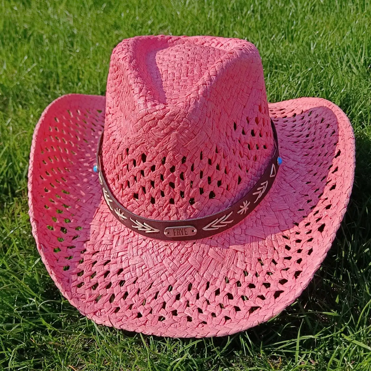 Melesh Western Bohemian-Stil Damen-Cowboyhut Stroh-Cowboyhut Plastizität starker Sonnenschutz Strand-Western-Cowboyhut LV자 – Detail 25