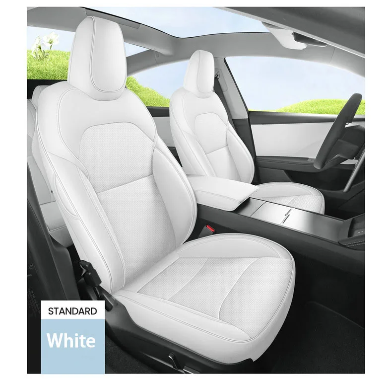 Full Set Seat Covers For Tesla Model Y Juniper 2025 Leather Breathable comfortab