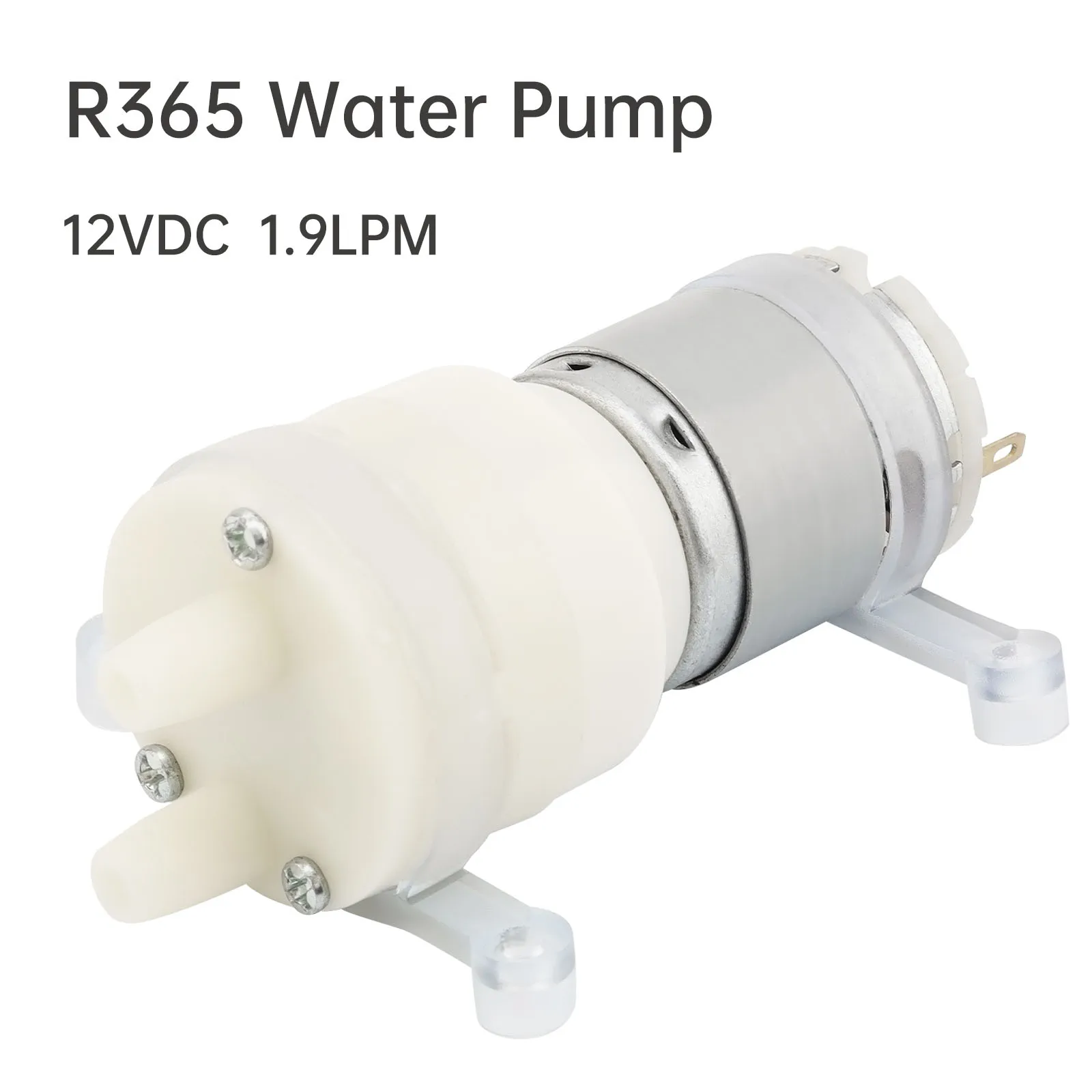 R365 Micro ปั๊มน้ํามอเตอร์ DC 12V 1.9L/Min Mini Self Priming ปั๊มเงียบไฟฟ้าปั๊มไดอะแฟรมสําหรับน้ํา 1