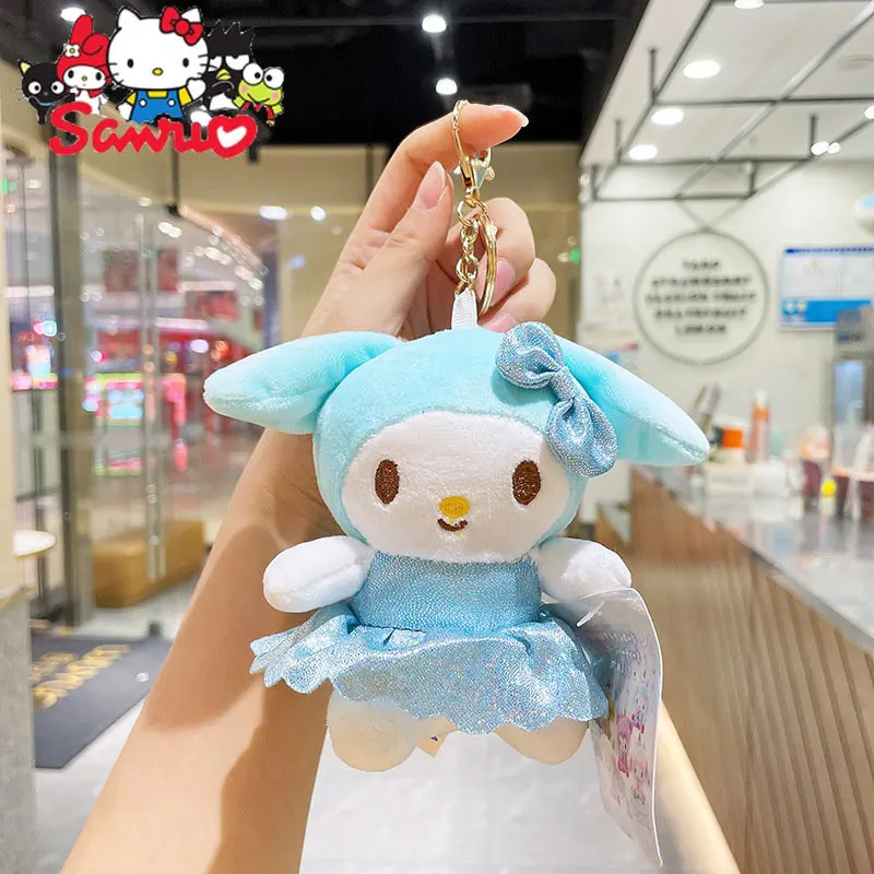 

Sanrio Melody Pendant Doll Couple School Bag Keychain Cartoon Animal Key Ring Kawaii Backpack Decor Toy Birthday Send By Random
