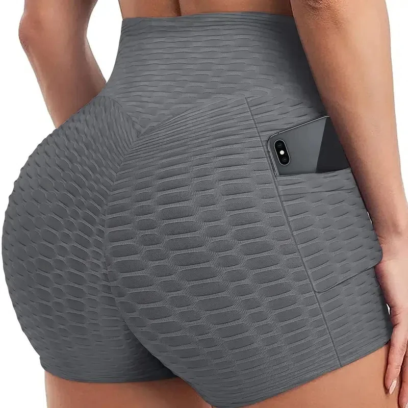 Summer Women Fitness Shorts High Waist Lift Buttocks Seamless Leggings Push Up Gym Training Tights Sport Short Plus