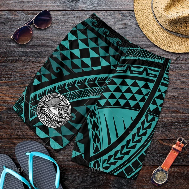 New Harajuku 3D Polynesian Samoa Printing Beach Shorts For Men Fashion Streetwear Board Shorts Unisex Cool Swimming Shorts Pants 4