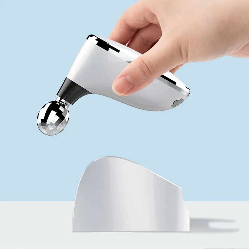 3D Microcurrent Vibration Facial Massager Roller EMS Beauty Device Anti-aging Wrinkles 360° Rotate Lift V Shape Face Slimming_voghion.com