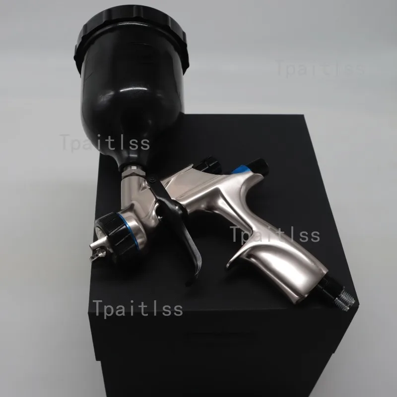 Tpaitlss Clearcoat Spray Gun Clear Car Paint Spray Gun with 600ml cup 1.2mm/1.3mm tip spray tools