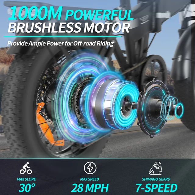 H20 전기 자전거, 접이식 야외 및 산악 자전거, 스노우 Ebike, 15AH 배터리, 60km 이상의 주행 거리