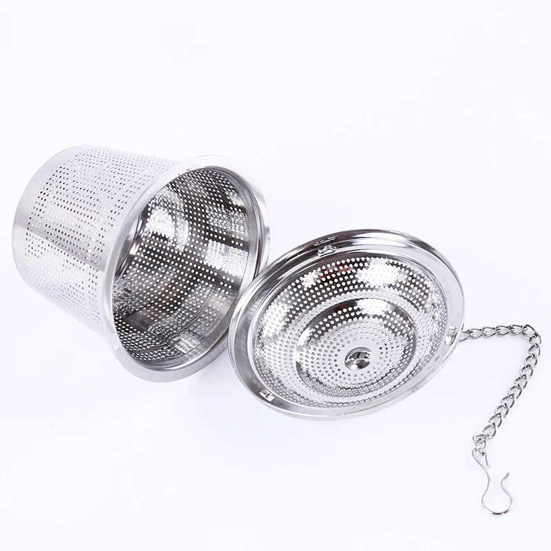 Stainless Steel Cooking Spices Infuser Fine Mesh Loose Tea Herbal Strainer Filter With Extended Chain Kitchen Accessories tea infuser