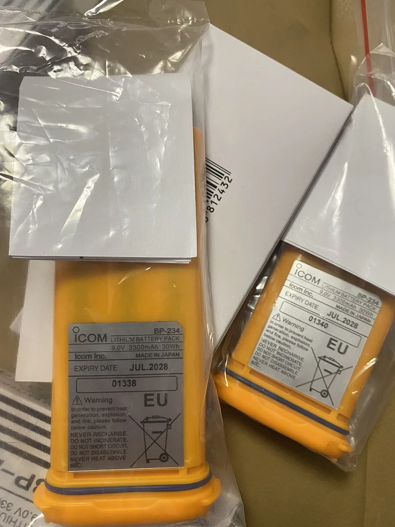 Icom Batteria Al Litio Radio Bidirezionale Bp-234 Per Ic-Gm1600E Ic-M32 Gmdss Marie Radio 9V 3300Mah 30Wh