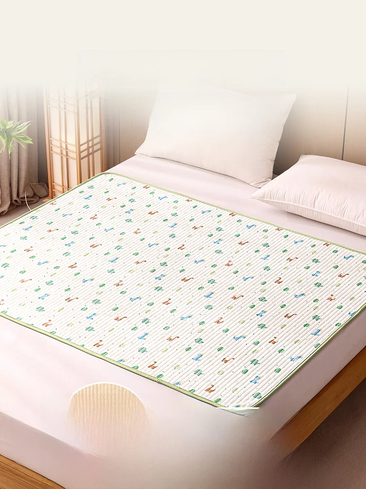 100% 순면  소변받이 매트리스 패드 방수 침대 보호 패드 세탁기 사용 가능  기저귀 매트리스 아우티 패드