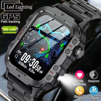 Nuovo Smartwatch Militare 2026 per Uomo, IP67 3ATM Impermeabile, Tracker Fitness per Sport all'Aperto, Monitoraggio Salute, Display 1.44 Pollici, Chiamate BT