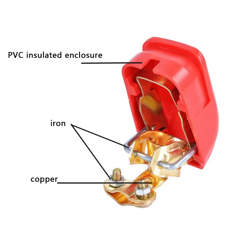 Morsetti Batteria A Sgancio Rapido HUAZIZ - Set 2 Pezzi Con 6 Anelli In Rame - Foto 9