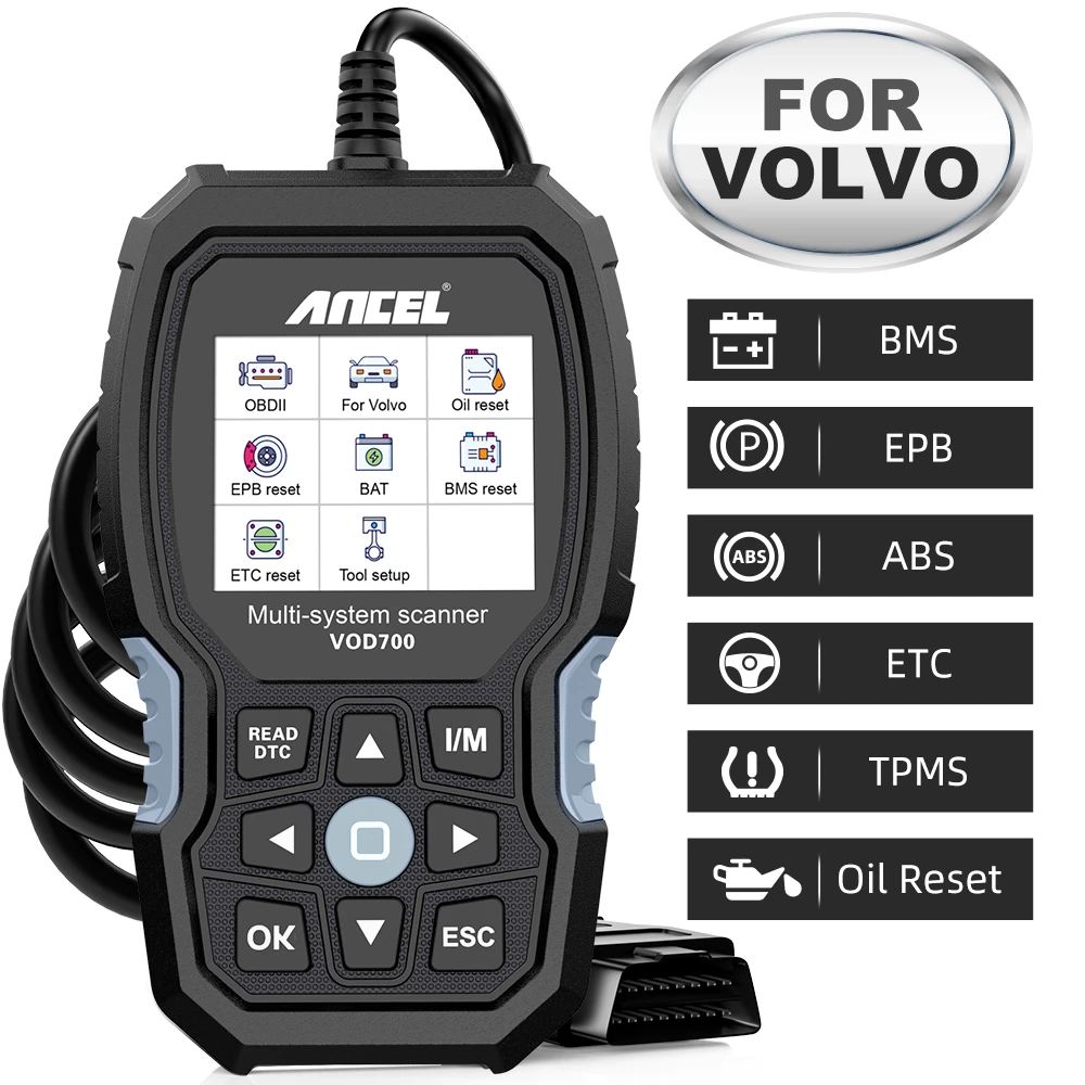ANCEL VOD700 OBD2 Scanner for Volvo Car Code Reader Diagnostic Scan