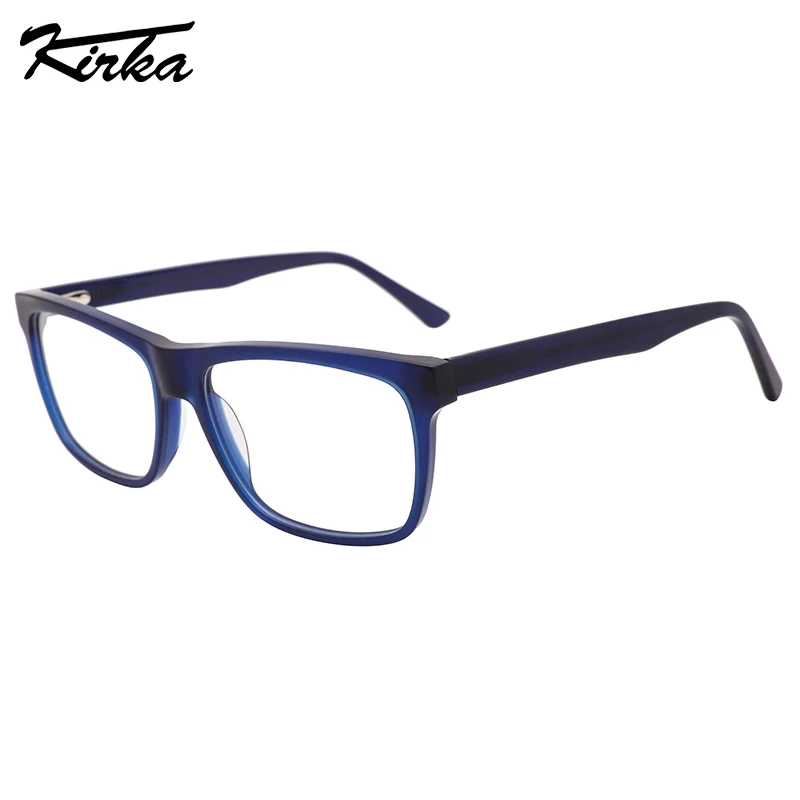 

Kirka Unisex Acetate Classical Large Size Rectangle Flat Frames Wide Temples Optical Prescription Glasses 4 Colors WD1432