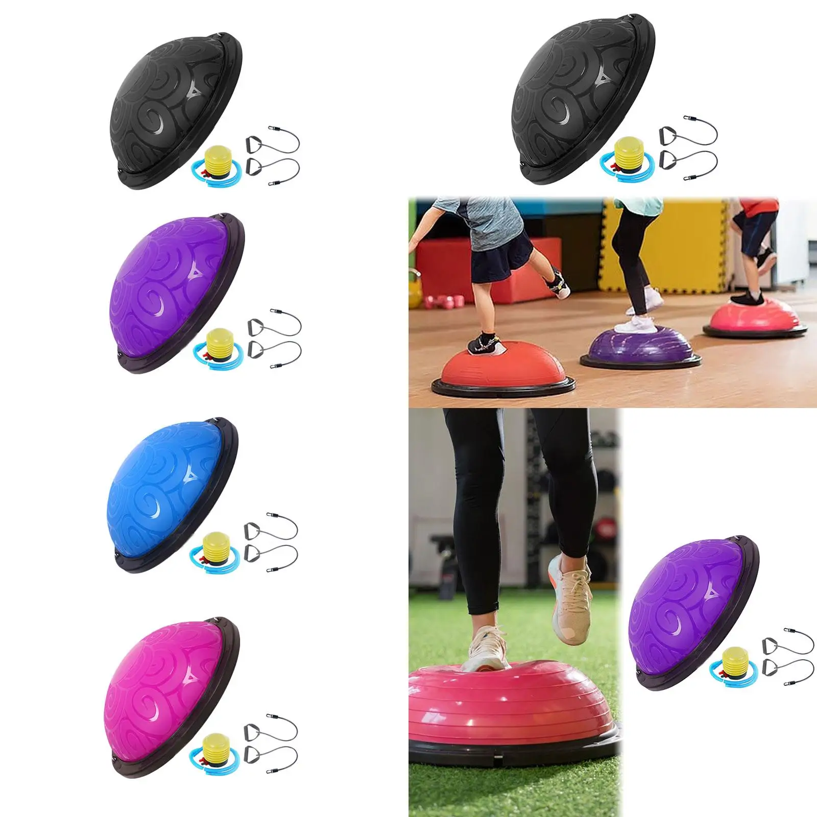 Balance Ball 18 inch Half Ball Sport Balance Core for Fitness Yoga Gym