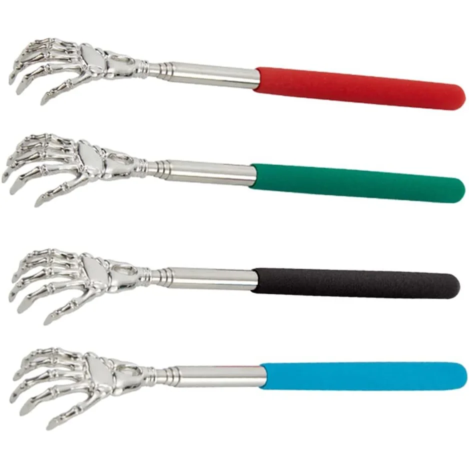 Stainless Steel Back Scratcher Telescopic Scratching Massager Extendable Itch Old Man Happy Health Products Hackle Handicrafts 6