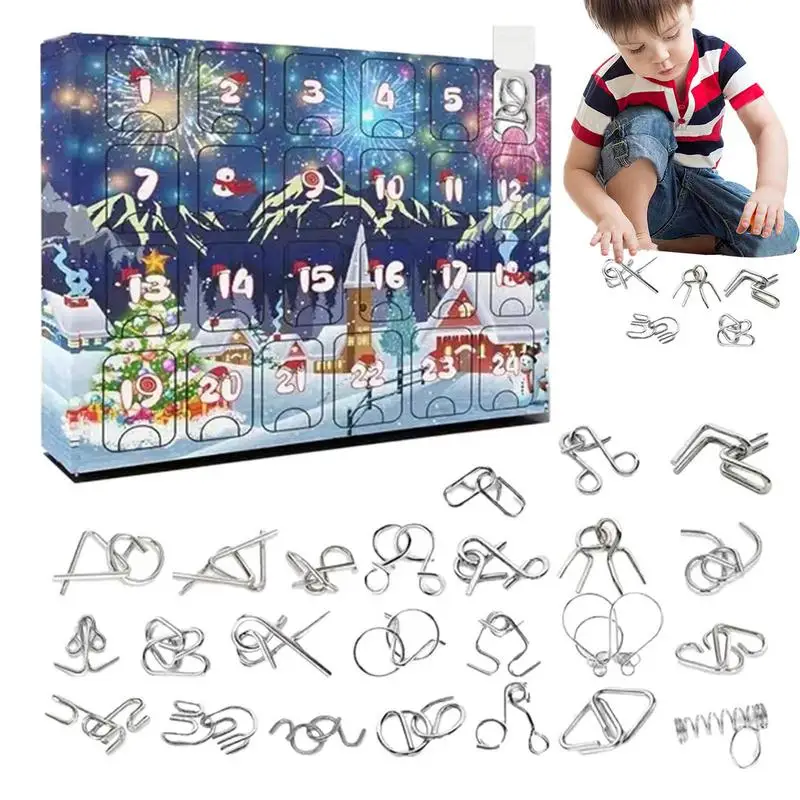 

Brain Teaser Advent Calendar 2023 24 Days Of Metal Puzzle Rings Christmas Advent Calendar 2023 Challenging And Educational