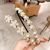 White Pearl Flower Hairbands for Kids Girls Cute Princess Non-Slip Hair Hoop Korean Sweet Children Headband Baby Hair Accessorie 5