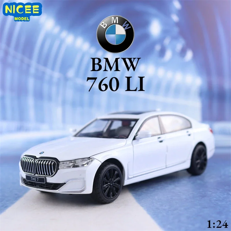 

1:24 BMW THE 7 760LI High Simulation Diecast Metal Alloy Model car Sound Light Pull Back Collection Kids Toy Gifts A588