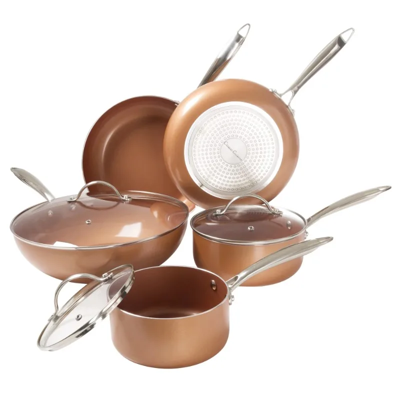 

Classic Cuisine 8 Pieces Cookware Set With 2 Layer Nonstick Ceramic Coating