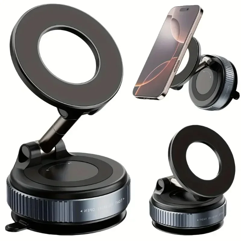 Foldable Vacuum Magnetic Phone Holder for Gym Bathroom