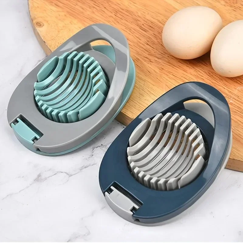 Egg Cutter 1PC Multipurpose Stainless Steel Wire Aluminium For Hard Boiled Eggs Fruit Garnish Slicer
