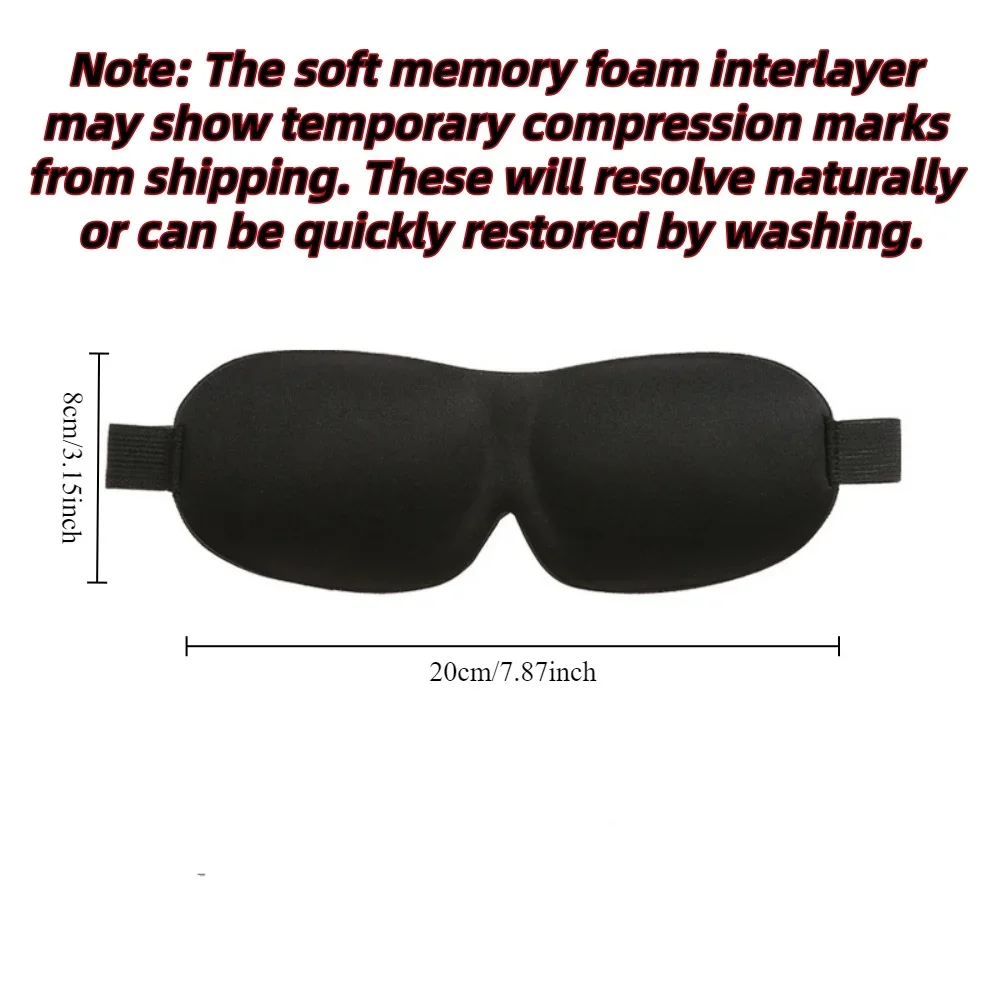 Premium 3D Memory Foam Sleep Mask - Ultra-Soft Light Blocking Eye Cover