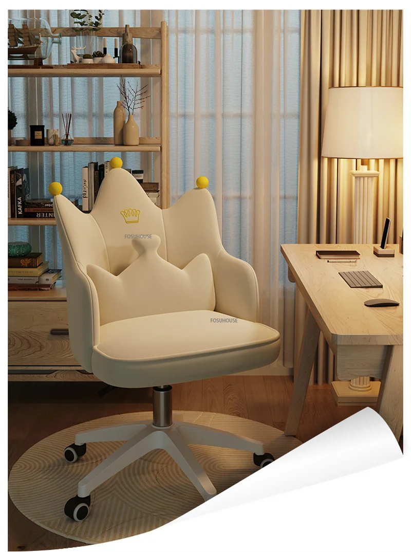 Description Picture 6 of itemVelvet Office Chairs  Office Furniture Home Comtable  Pink Gaming Computer Chair Lift Swivel Bedroom Vanity Chair N
