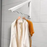 Clothes Hanger Retractable Cloth Drying Rack Folding Wall Mount Indoor Amp Outdoor Space Saving Home Laundry Clothesline 2