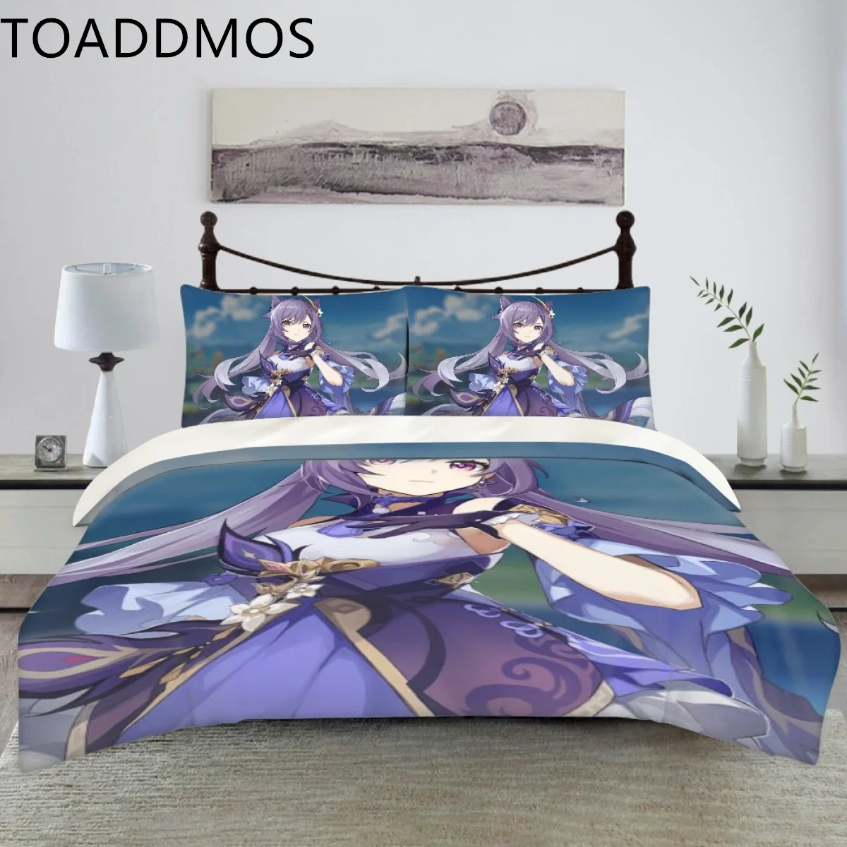 

TOADDMOS Anime Bedding Set 3D Printing Game Genshin Impact Soft Duvet Cover Kids Adult Bedroom Bed Linen Home Textiles Edredon