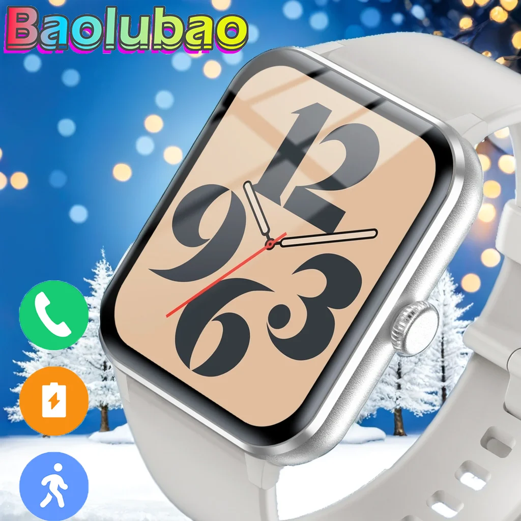 Baolubao Smart Watch Men Women, Dial, Fitness Tracker, Bluetooth Answer/Dial,1.85'' Full Touch, Christmas Gift
