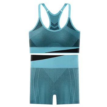 طقم يوغا مكون من قطعتين للنساء، ملابس رياضية للجري واللياقة البدنية، ملابس رياضية للتمرين 10