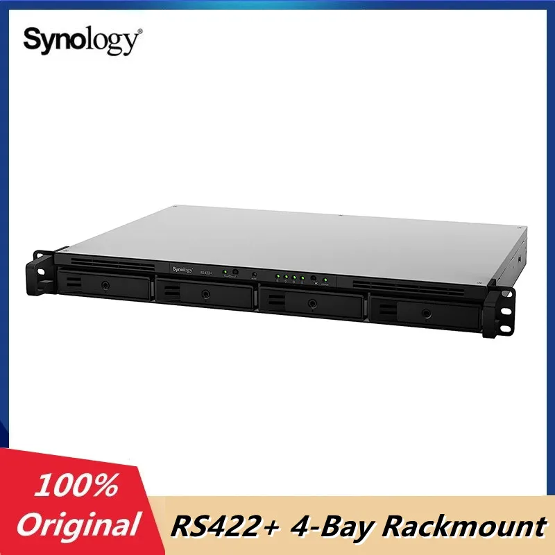 

Original Synology RS422+ 4-Bay Rackmount NAS RackStation 1.4Ghz Quadcore CPU Rack Station Black (Diskless)