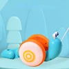 Children's Cute Rope Drag Snail Creative Toy Music Light Rope Pull Baby Toddler Toy 4