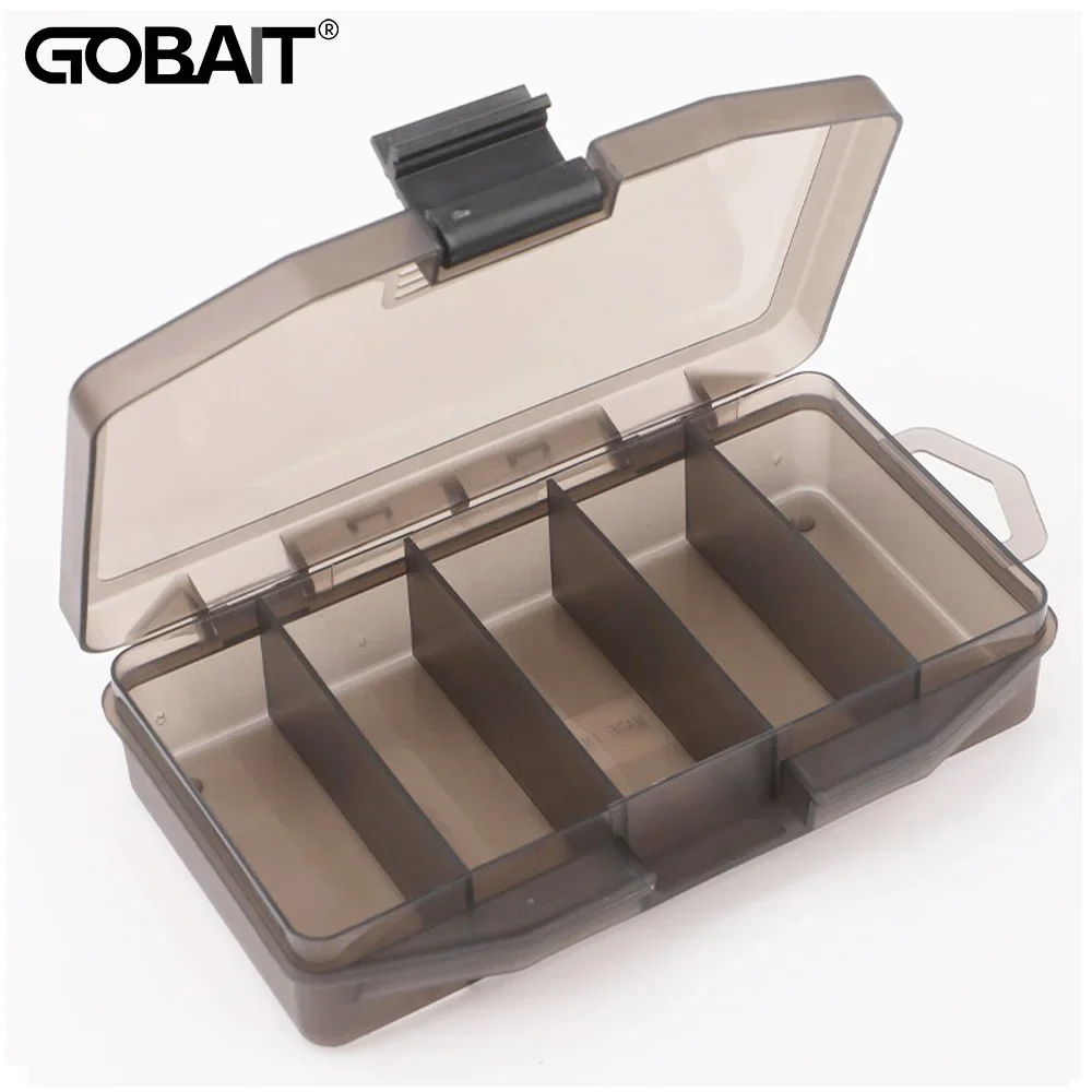 Fishing Tackle Box Portable 5 Compartments Space Container Bait Hook Gear Tool Assessoires Boxes Pesca S M L Holder Case Storage